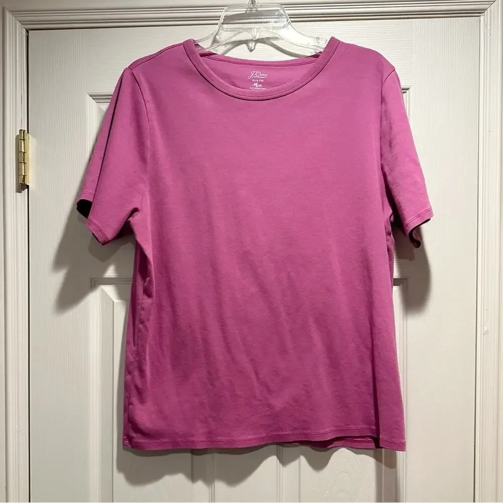 J Crew Slub Cotton Tee Pink Short Sleeve Shirt G1438 Top Plus Size Fit 2X